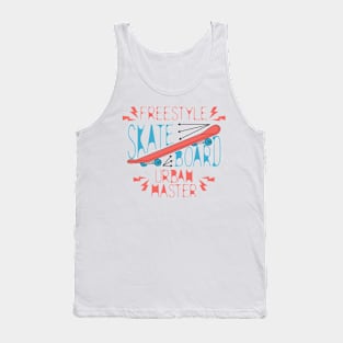 Skate board  design. Extreme sports. Free style. Tank Top